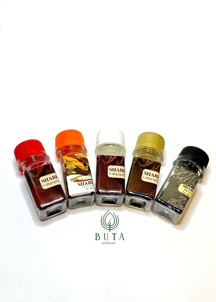 تصویر مرکب خشک شبستری 10 گرم در 5 رنگ - گردویی Dry artistic ink